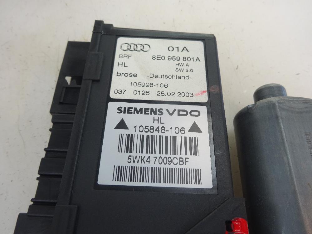 MOTOR ELEVALUNAS TRASERO IZQUIERDO AUDI A4 2003 1.9 TDI 6MT 130CV