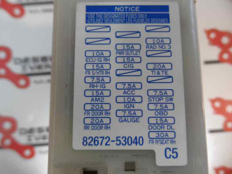 CAJA RELES FUSIBLES LEXUS IS 2.2 220D MT 177CV