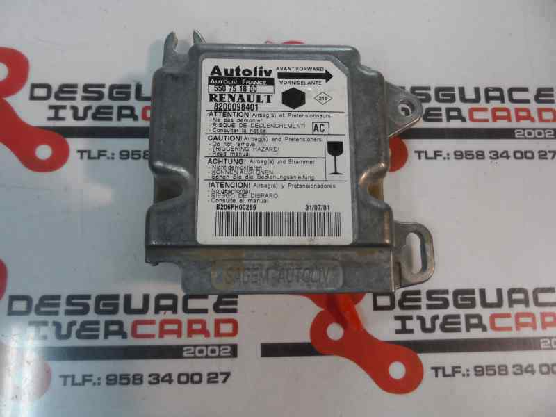 CENTRALITA AIRBAG RENAULT KANGOO 1.9 MT 55CV | 40KW