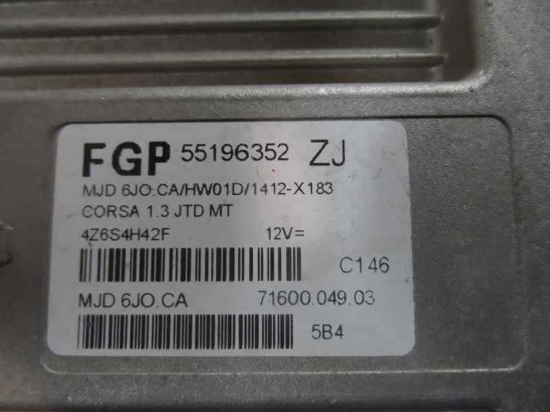 CENTRALITA MOTOR UCE OPEL CORSA 2005 1.0 MT 58CV | 43KW