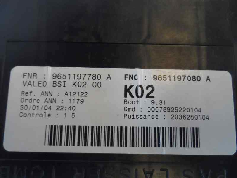 CAJA RELES FUSIBLES PEUGEOT 307 2.0 HDI MT 90CV