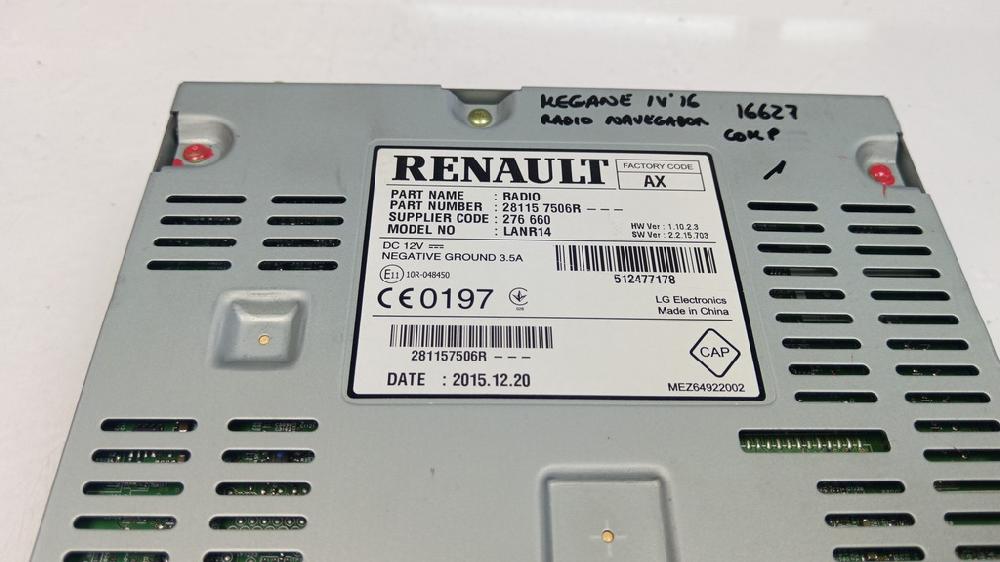SISTEMA NAVEGACION GPS RENAULT MEGANE 2016 1.2 TCE MT 130CV | 97KW