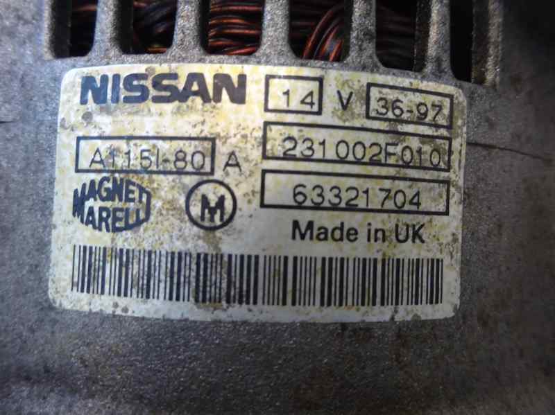 ALTERNADOR NISSAN PRIMERA 1.6 MT 99CV | 73KW