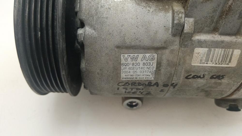 COMPRESOR AIRE ACONDICIONADO SEAT CORDOBA 1.9 MT 100CV | 74KW