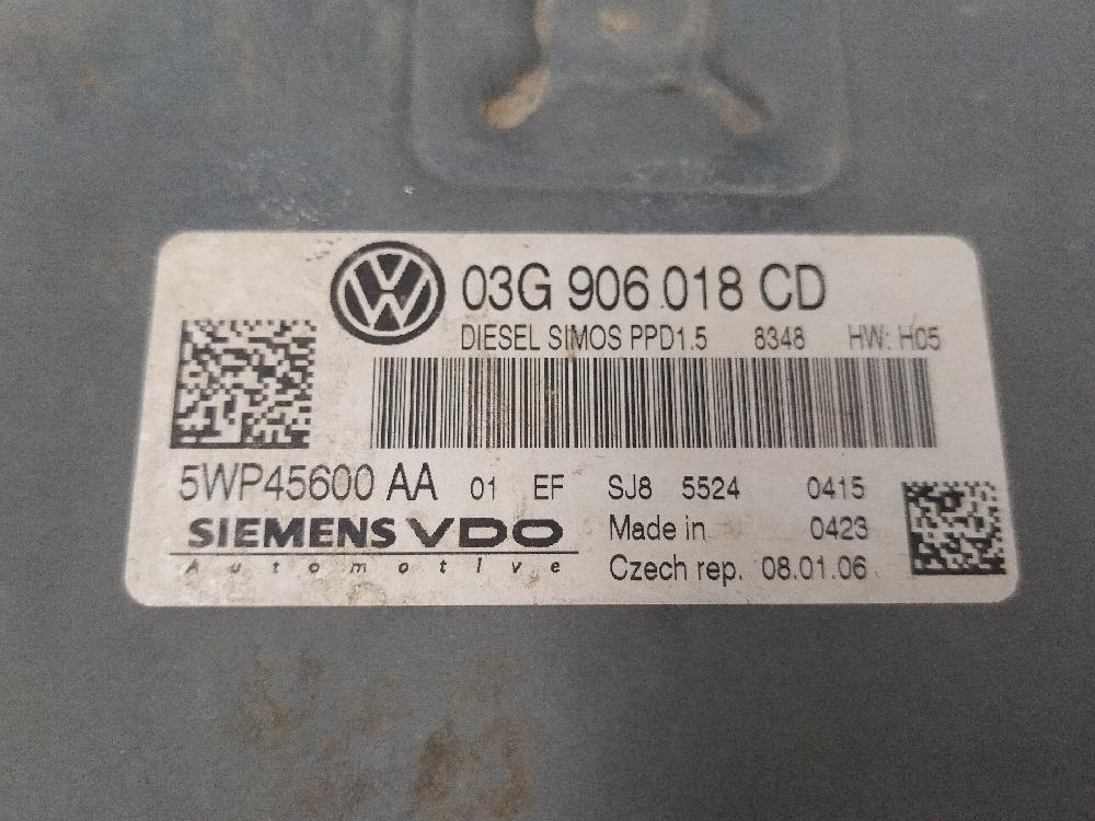 VOLKSWAGEN Passat B6 (2005-2010) Блок управления двигателем 03G906018CD 27773194