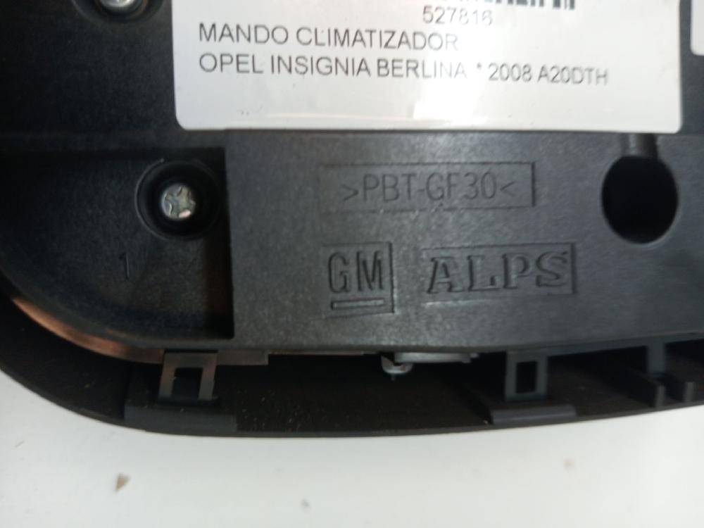 Mando del climatizador 13277912 de Opel Insignia a sedán (g09) 2008-2017 - pieza usada
