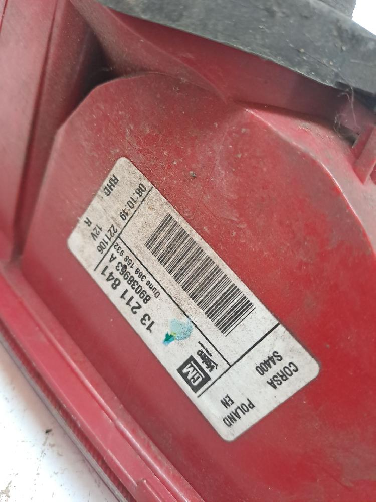 Feu arrière droit 93189091 de Opel Corsa d 2010-2011 - pieza usada