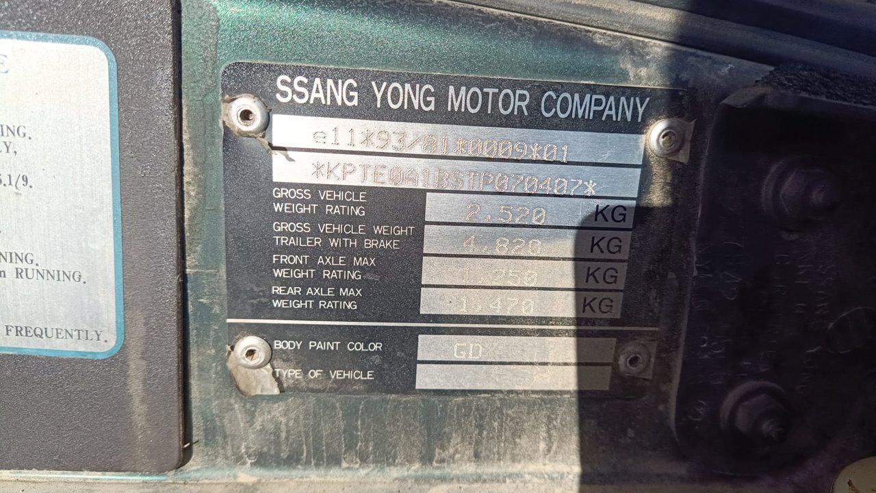 SSANGYONG Front left turn light 25327966