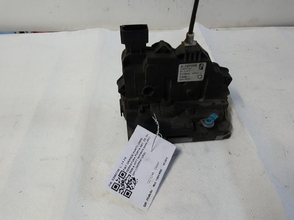 Cerradura puerta delantera derecha 52065109 de Fiat Grande punto (2009) 2009-2011
