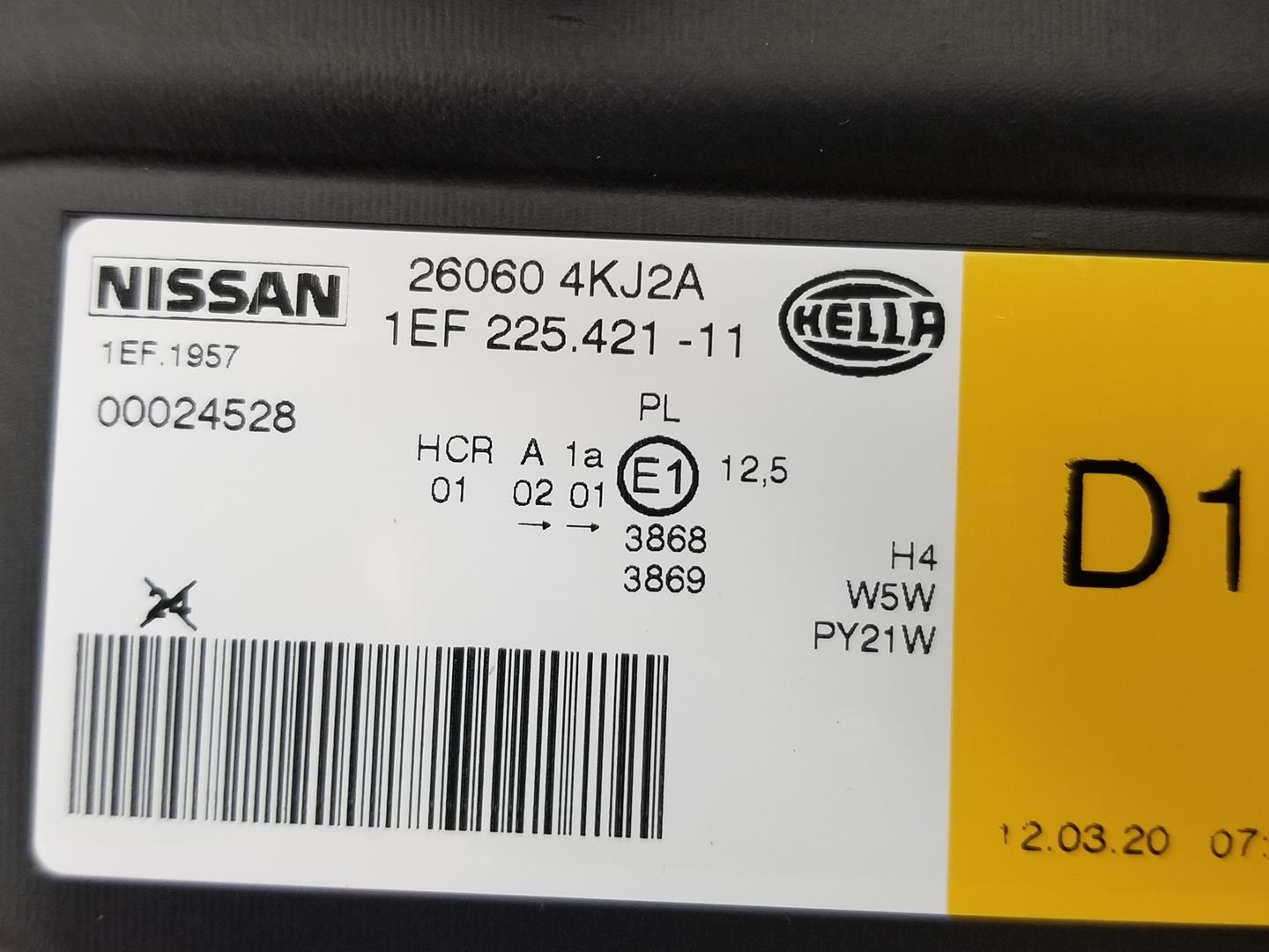 NISSAN NP300 1 generation (2008-2015) Front Left Headlight 260604KJ2A 24125550