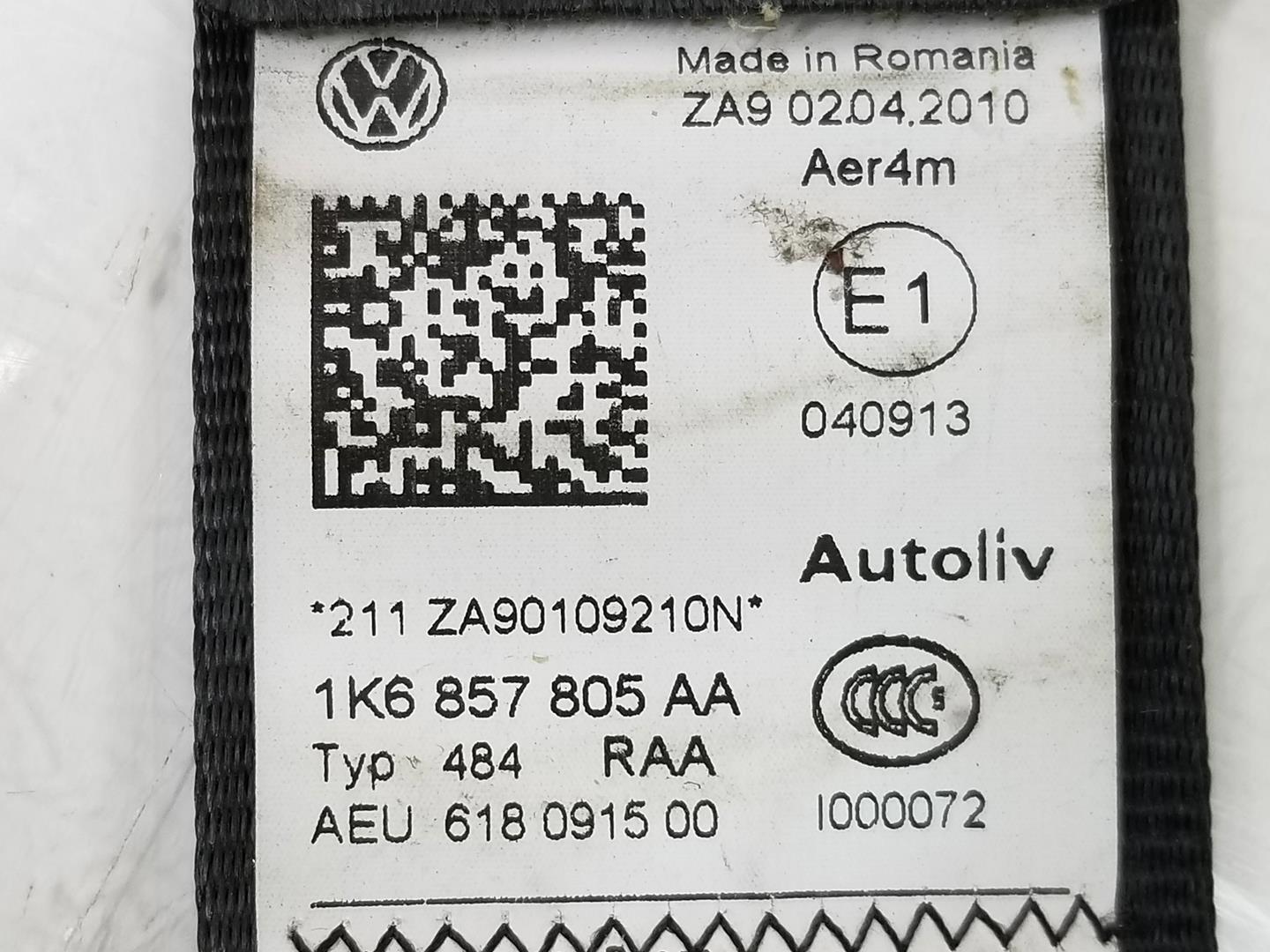 VOLKSWAGEN Golf 6 generation (2008-2015) Aizmugurējā kreisā drošības josta 1K6857805AA, 1K6857805AA 19761217