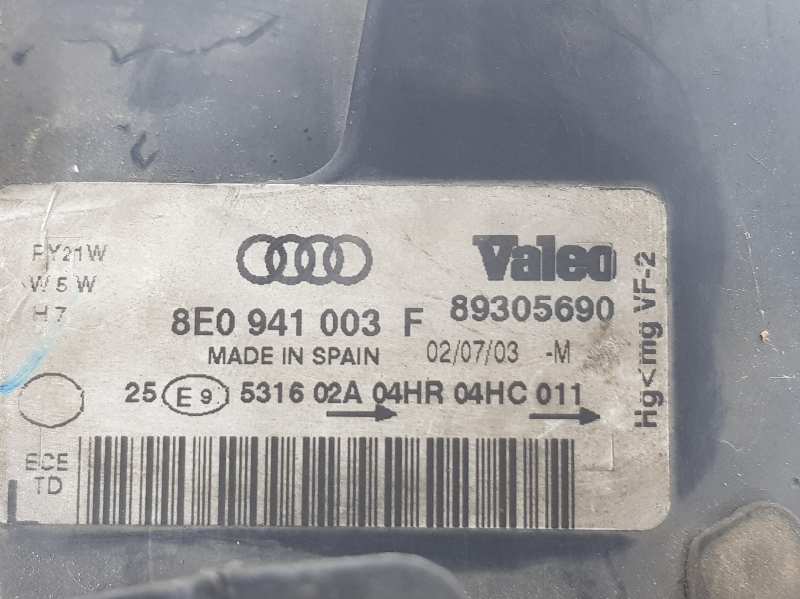 AUDI A4 B6/8E (2000-2005) Bal első fényszóró 8E0941003F,89305690,8E0941029C 19699983