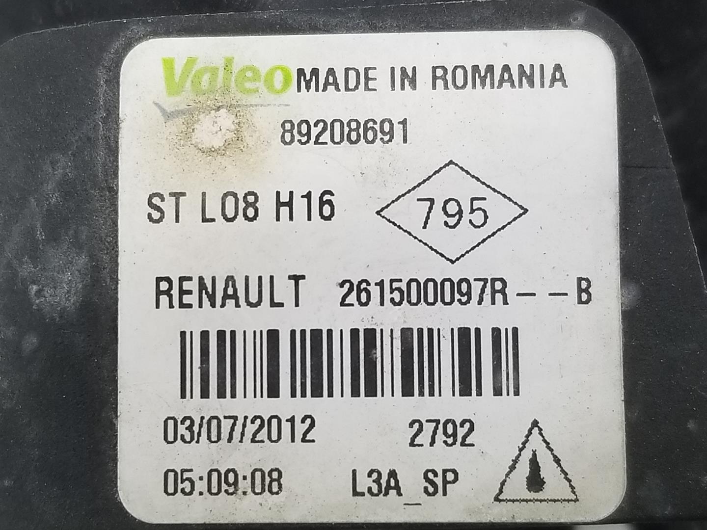 RENAULT Clio 4 generation (2012-2020) Priekinis dešinys priešrūkinis žibintas 261500097R, 261500097R 19734368