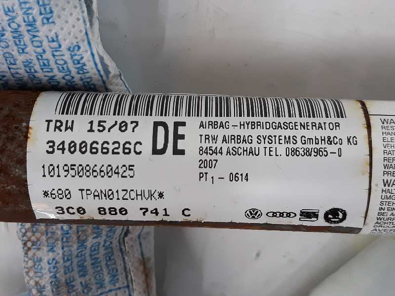 VOLKSWAGEN Passat B6 (2005-2010) Лівий бічний подушка безпеки SRS 3C0880741E,3C0880741E 19552897