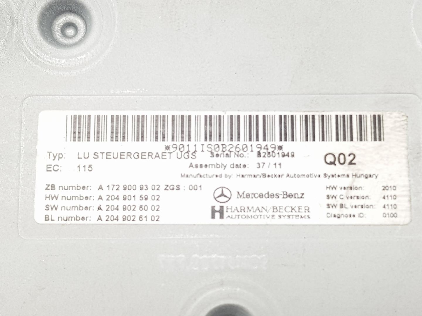 MERCEDES-BENZ M-Class W166 (2011-2015) Другие блоки управления A1729009302, A1729009302 24174346