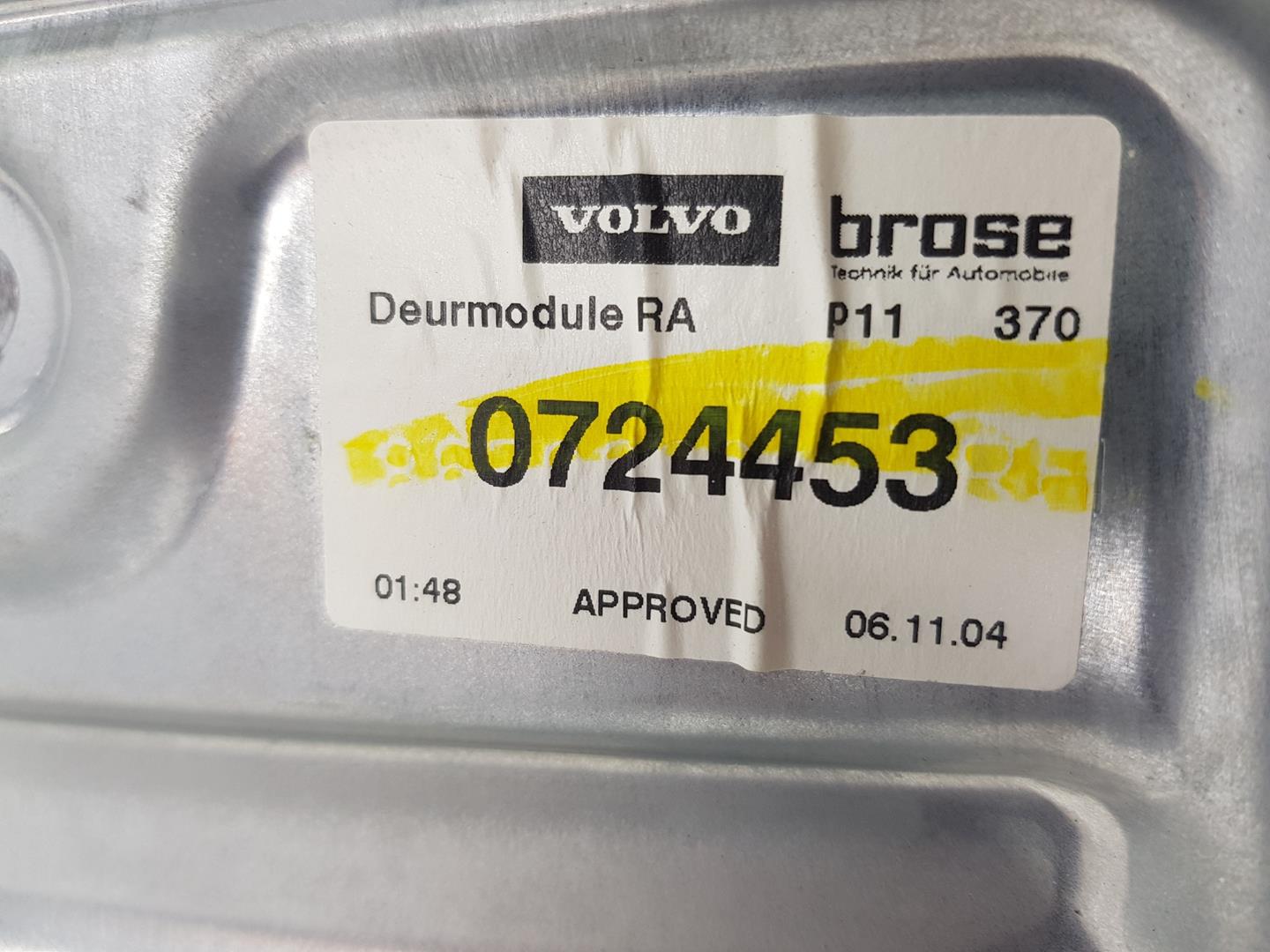 VOLVO S40 1 generation (1996-2004) Lève-vitre de porte arrière droite 31253516, 31253516 24661812