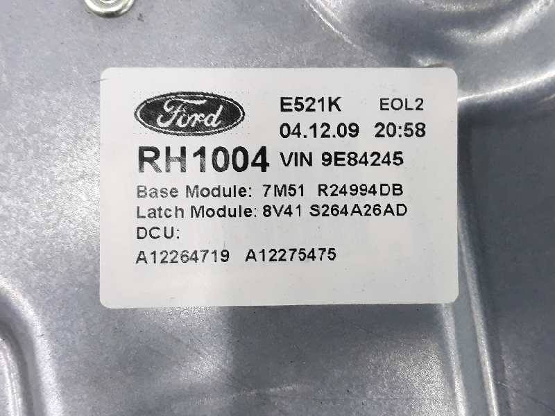 FORD Kuga 2 generation (2013-2020) Rear Right Door Window Regulator 7M51R24994DB, 8V41S264A26AD, 1738648 19646893