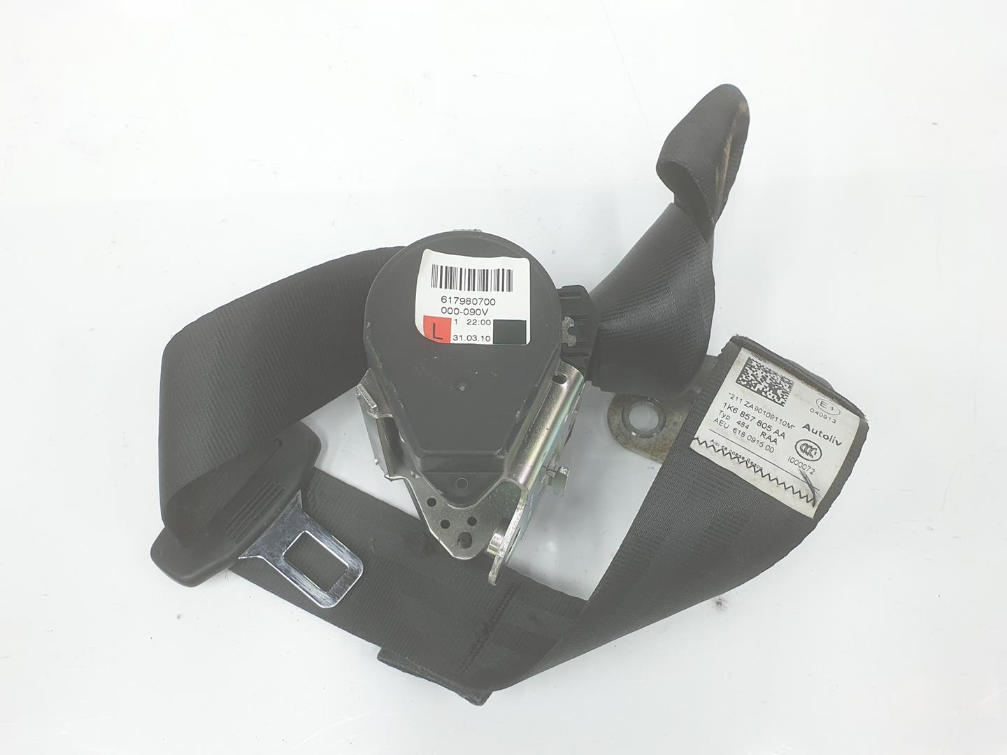 VOLKSWAGEN Golf 6 generation (2008-2015) Rear Left Seatbelt 1K6857805AA, 1K6857805AA 19846317