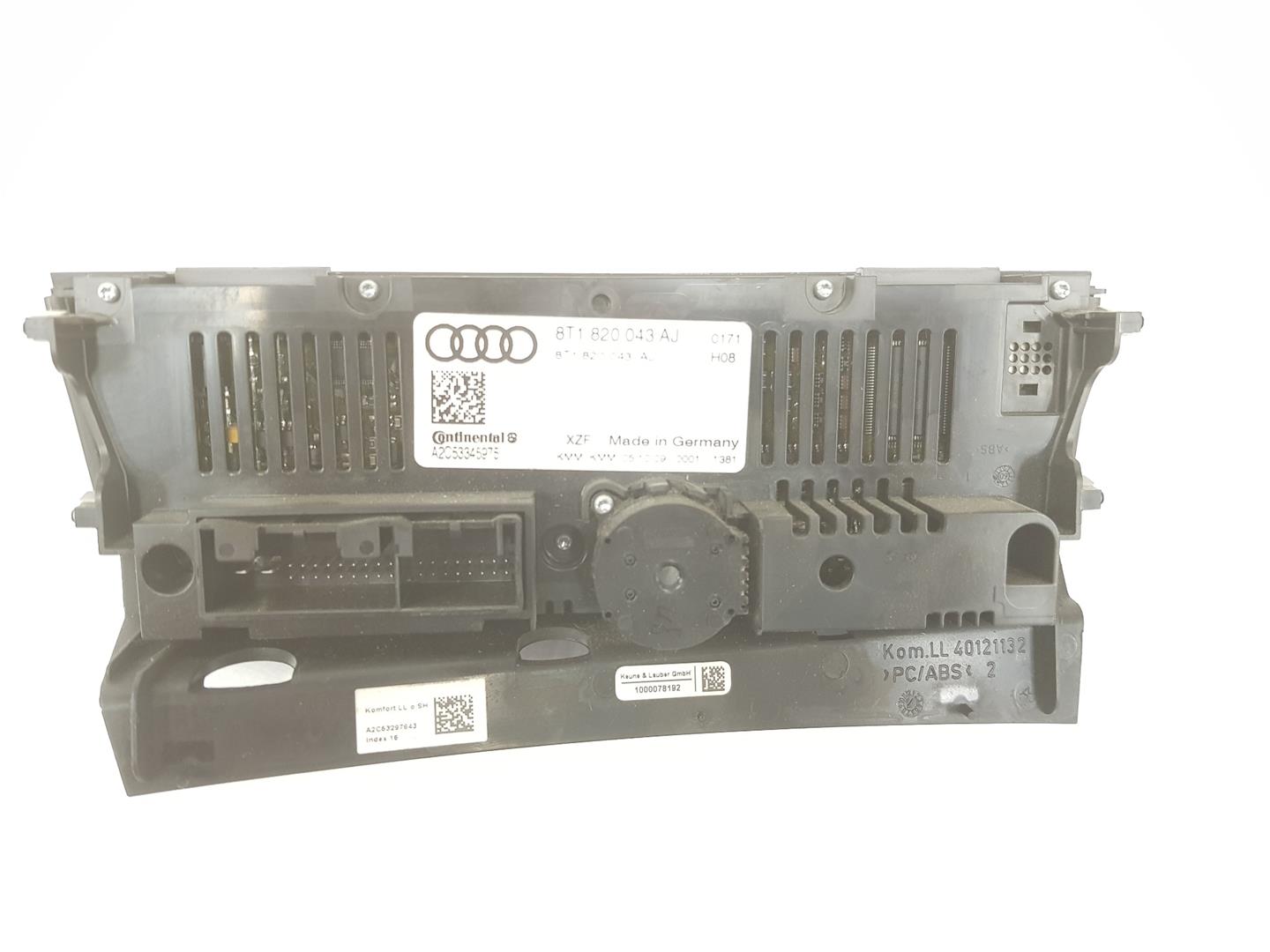 AUDI A5 Sportback 8T (2009-2011) Climate  Control Unit 8T1820043AJ, 8T1820043AJ 20580043