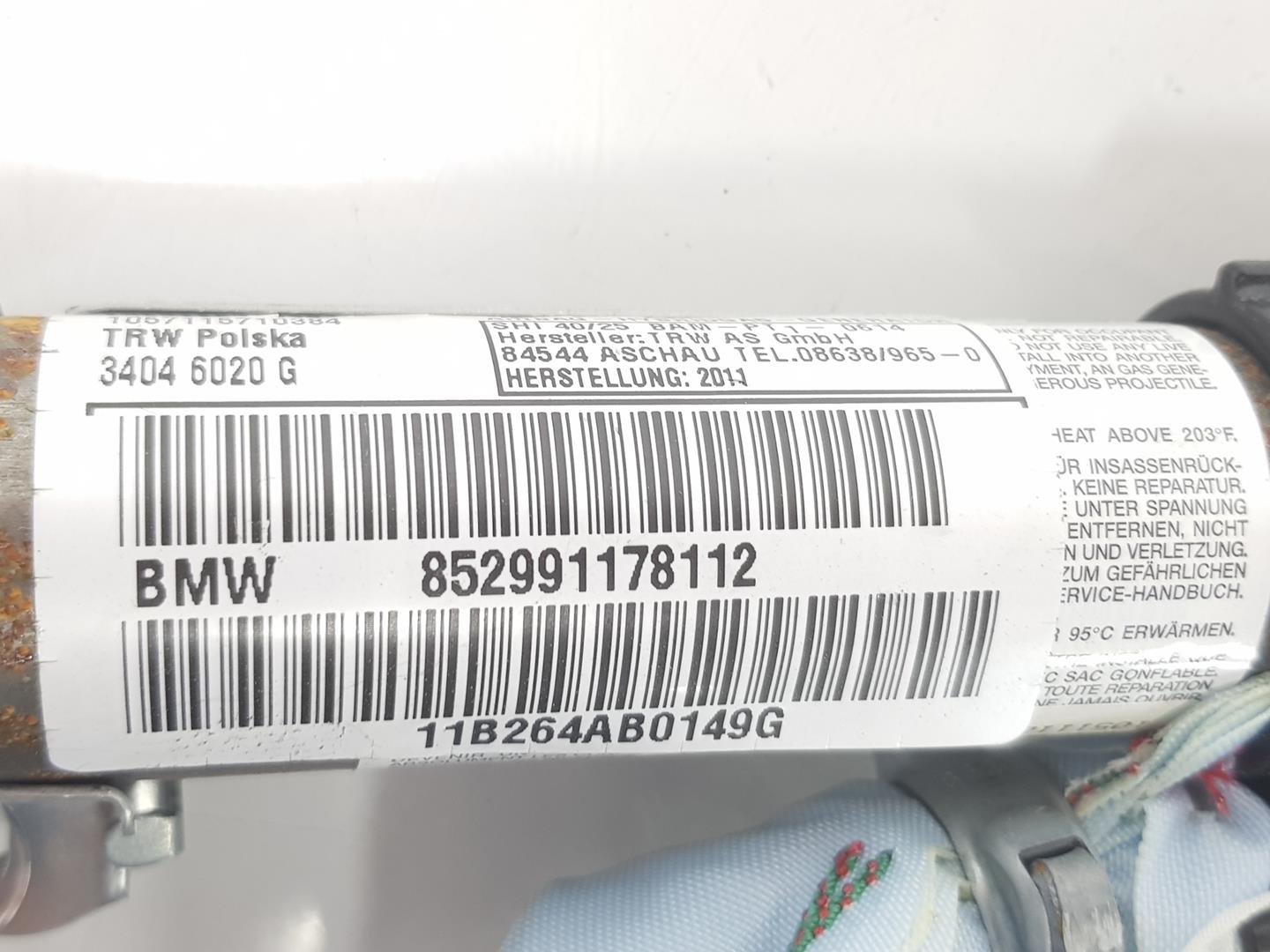BMW X1 E84 (2009-2015) Подушка безопасности потолка правая 852991178112, 2991178 23894615