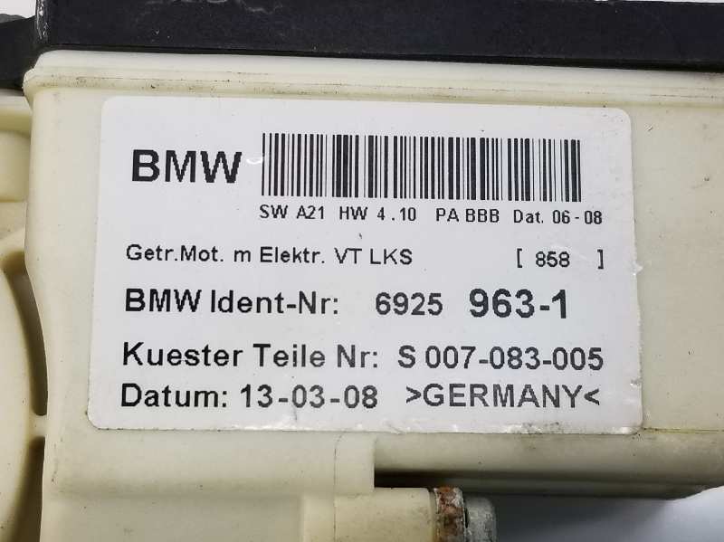 BMW X3 E83 (2003-2010) Vänster framdörr Fönsterregulatormotor 6925963, 67626925963 19743041