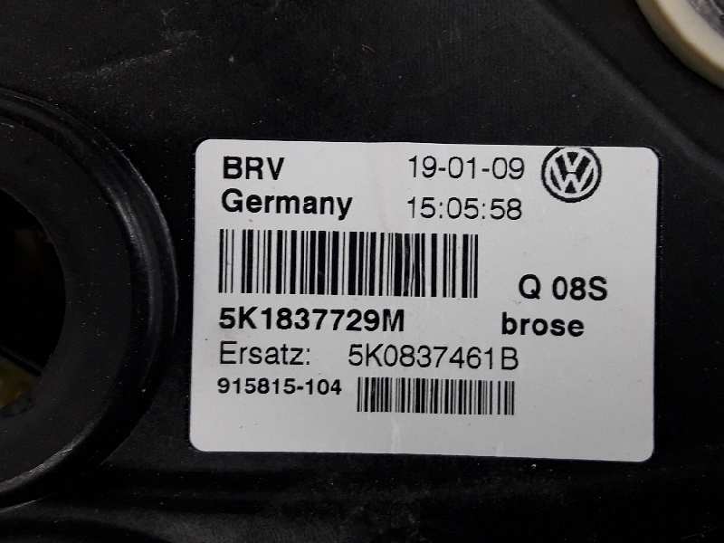 VOLKSWAGEN Golf 6 generation (2008-2015) Lève-vitre de porte avant gauche 5K1837729M, 5K0837461B, 5K0837461D 19633568