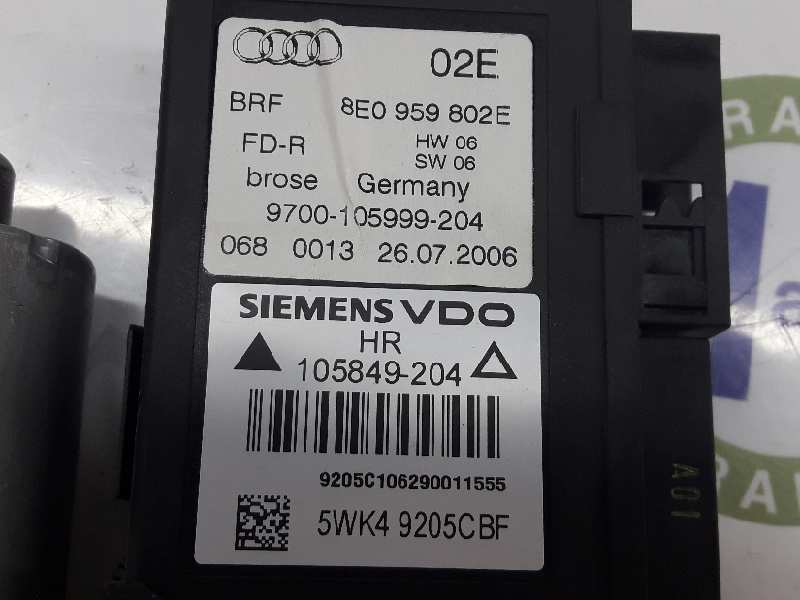 AUDI A4 B6/8E (2000-2005) Rear Right Door Window Control Motor 8E0959802H,8E0959802E 19642755