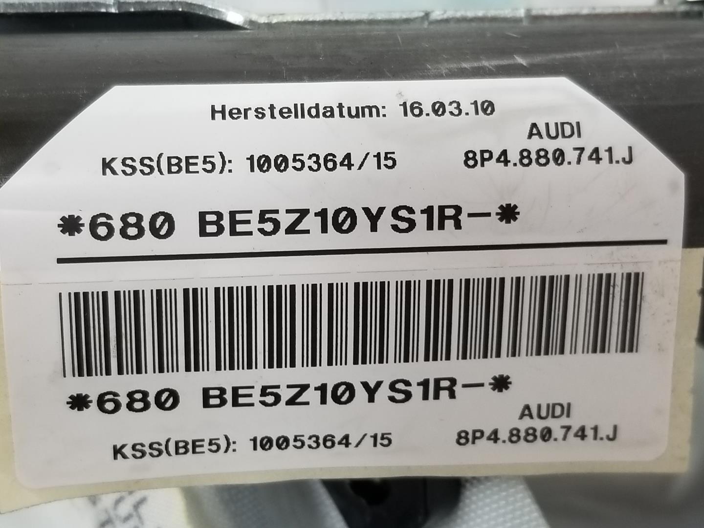 AUDI A2 8Z (1999-2005) Kairės pusės stogo oro pagalvė (SRS) 8P4880741J,8P4880741J 19934554