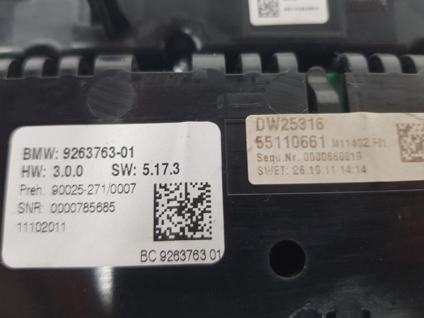 BMW 6 Series F06/F12/F13 (2010-2018) Klimato kontrolės (klimos) valdymas 9263763, 61319386650 24249093