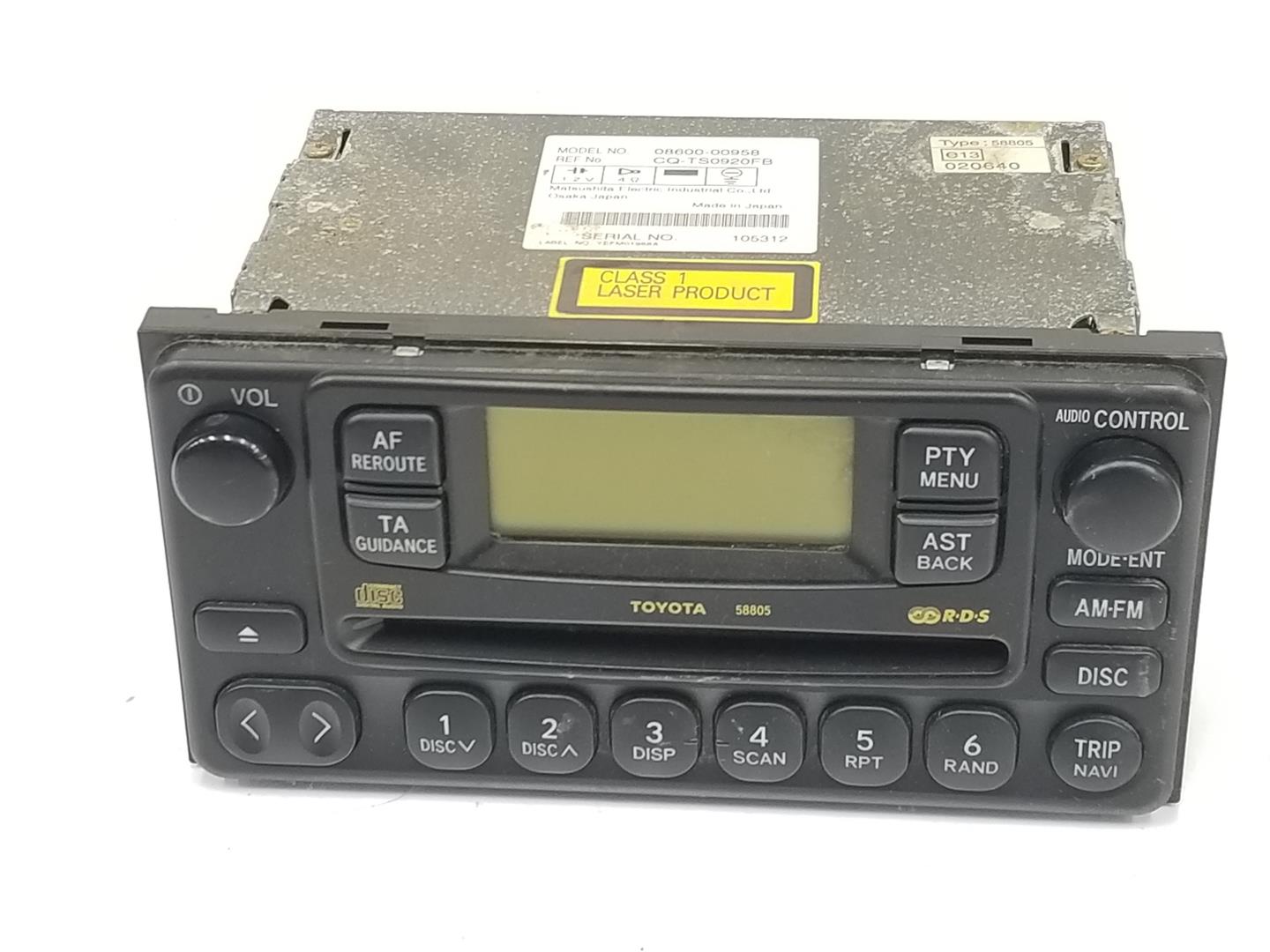 TOYOTA Land Cruiser 70 Series (1984-2024) Lecteur de musique sans GPS 0860000958,CQTS0920FB 19930285