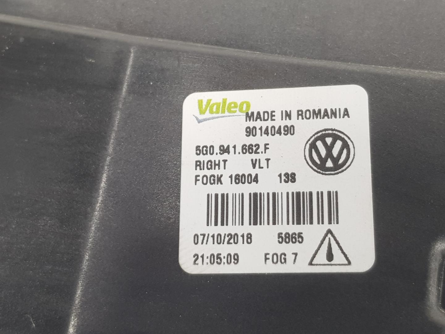 VOLKSWAGEN Golf 7 generation (2012-2024) Противотуманка бампера передняя правая 5G0941662F,5G0941662F 19840968