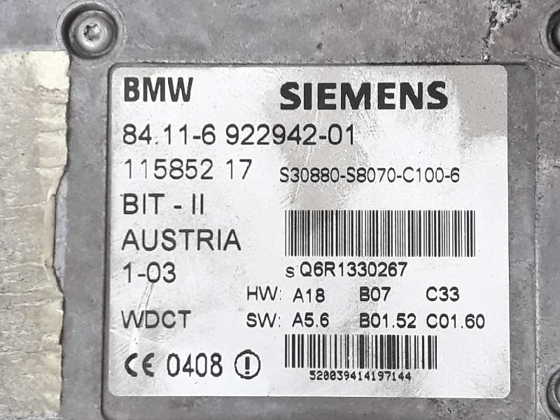 BMW 3 Series E46 (1997-2006) Muut ohjausyksiköt 84116922942,11585217,SIEMENS 19911863