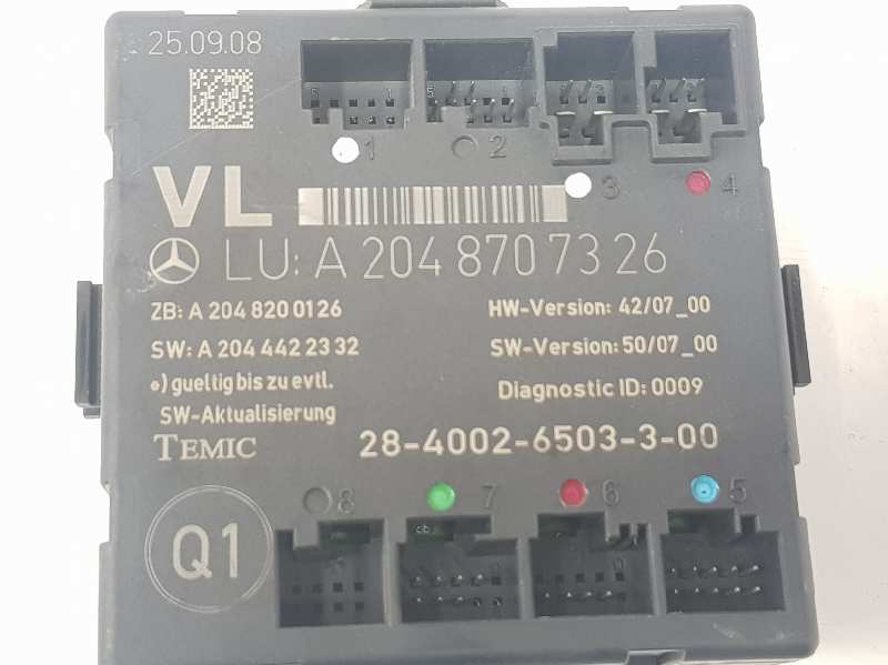 MERCEDES-BENZ C-Class W204/S204/C204 (2004-2015) Other Control Units A2048707326,2048707326,DELANTEROIZQ 19740294