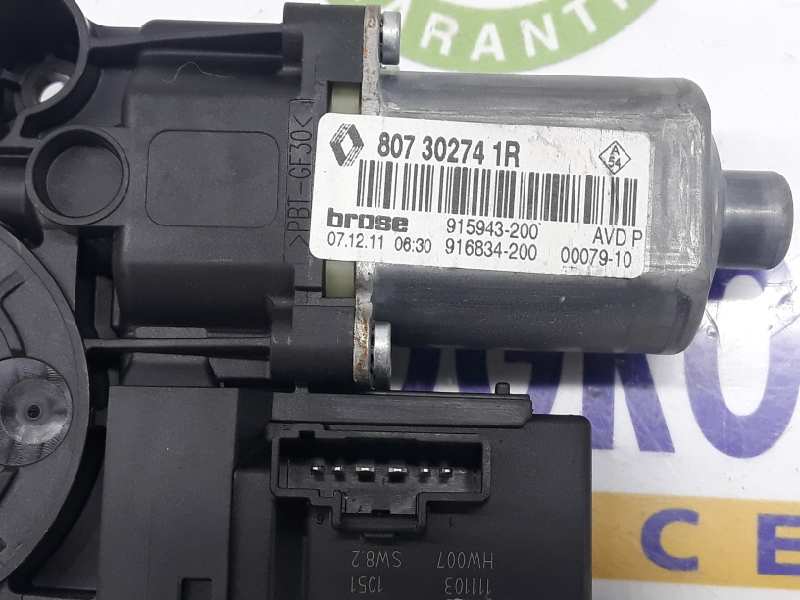 RENAULT Scenic 3 generation (2009-2015) Front Right Door Window Control Motor 807302741R, 915943200916834200, 807302741R 19610608