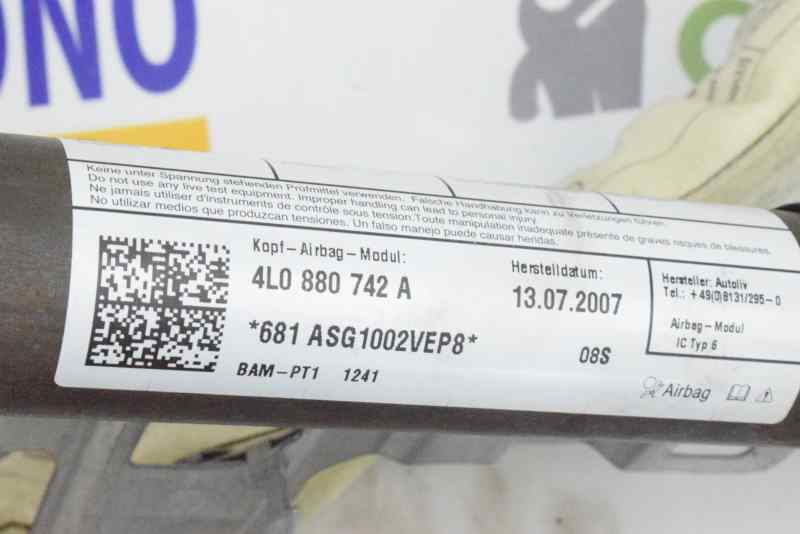 AUDI Q7 4L (2005-2015) Sistem SRS airbag plafon dreapta 4L0880742A, 4L0880742A 19602857