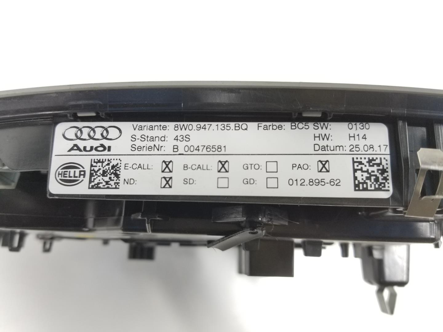 AUDI A4 B9/8W (2015-2024) Egyéb belső alkatrészek 8W0947135BQ,8W0947135BQ 19863578