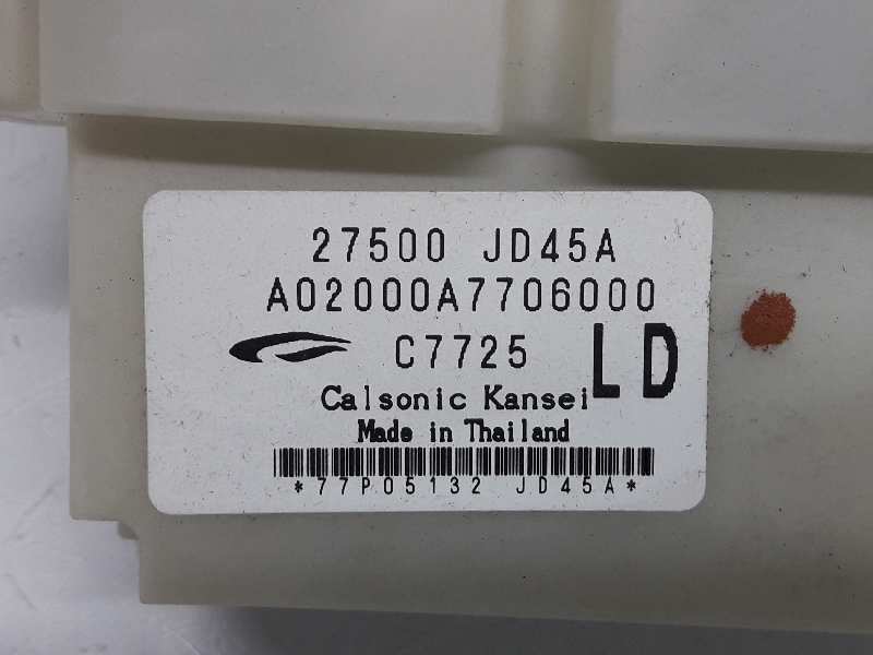 NISSAN Qashqai 1 generation (2007-2014) Klímaszabályozó egység 27500JD45A,A02000A7706000,27500JD45C 24041996