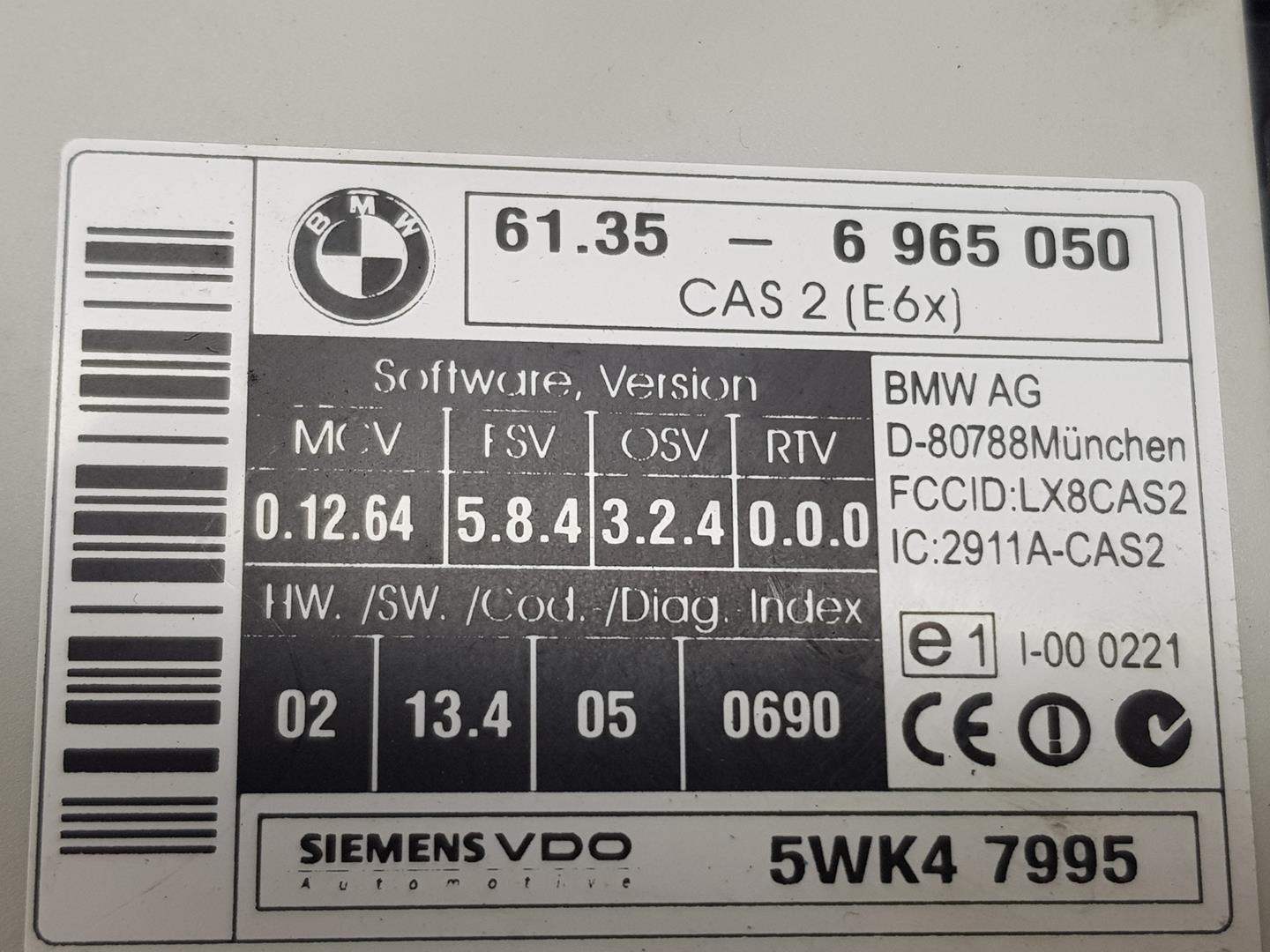 BMW 6 Series E63/E64 (2003-2010) Другие блоки управления 61356965050, 61356981416 24210360