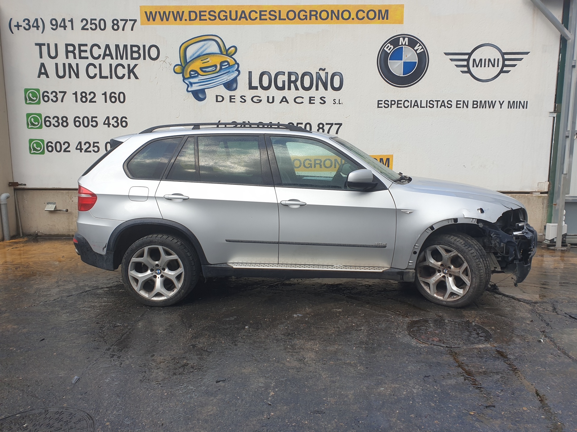 BMW X5 E70 (2006-2013) Aizmugurējo kreiso durvju loga pacēlāja motorīts 67627267691,7267691 24228751