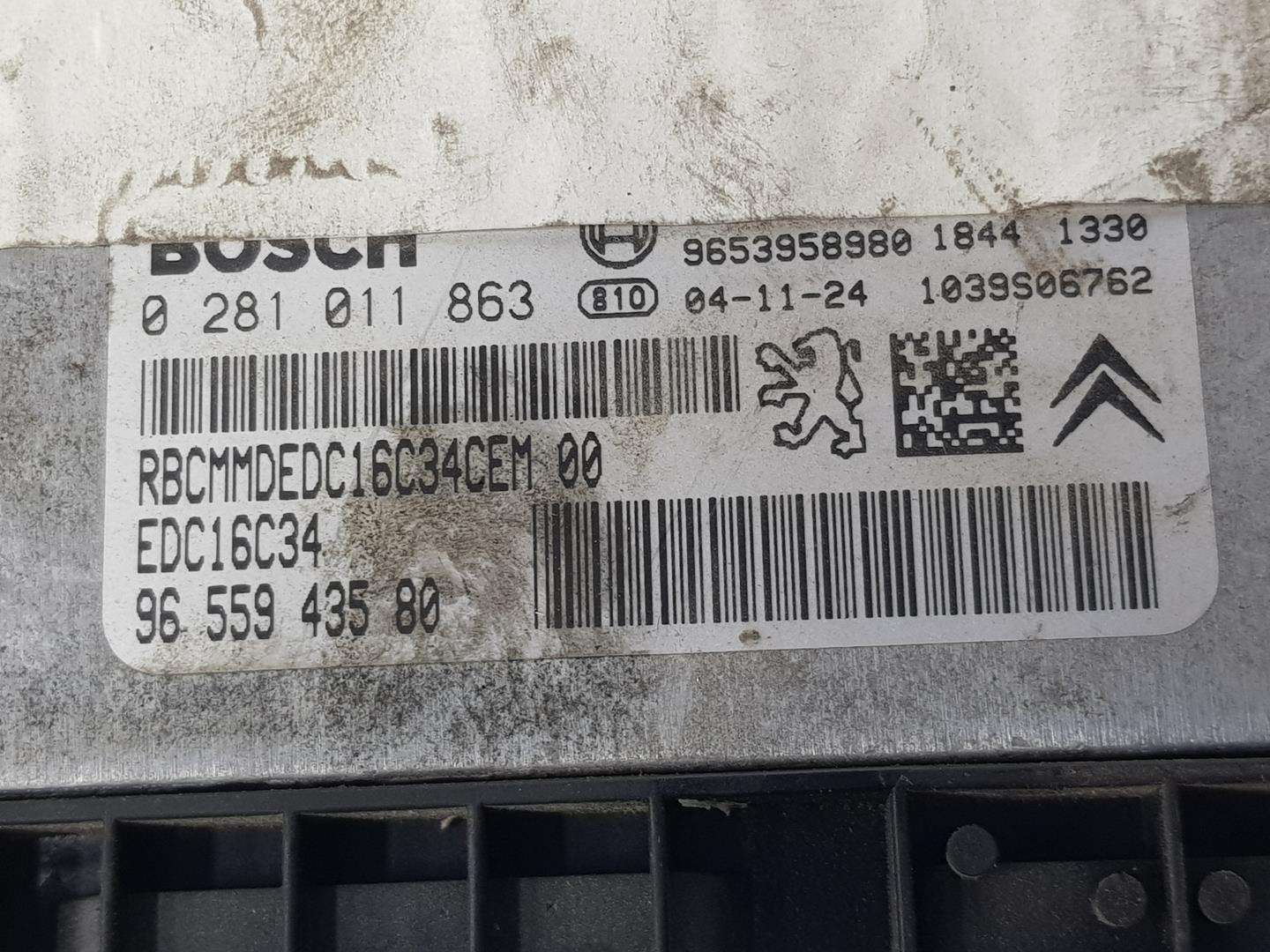 CITROËN C4 1 generation (2004-2011) Блок керування двигуном ECU 9655943580,0281011863 19771883