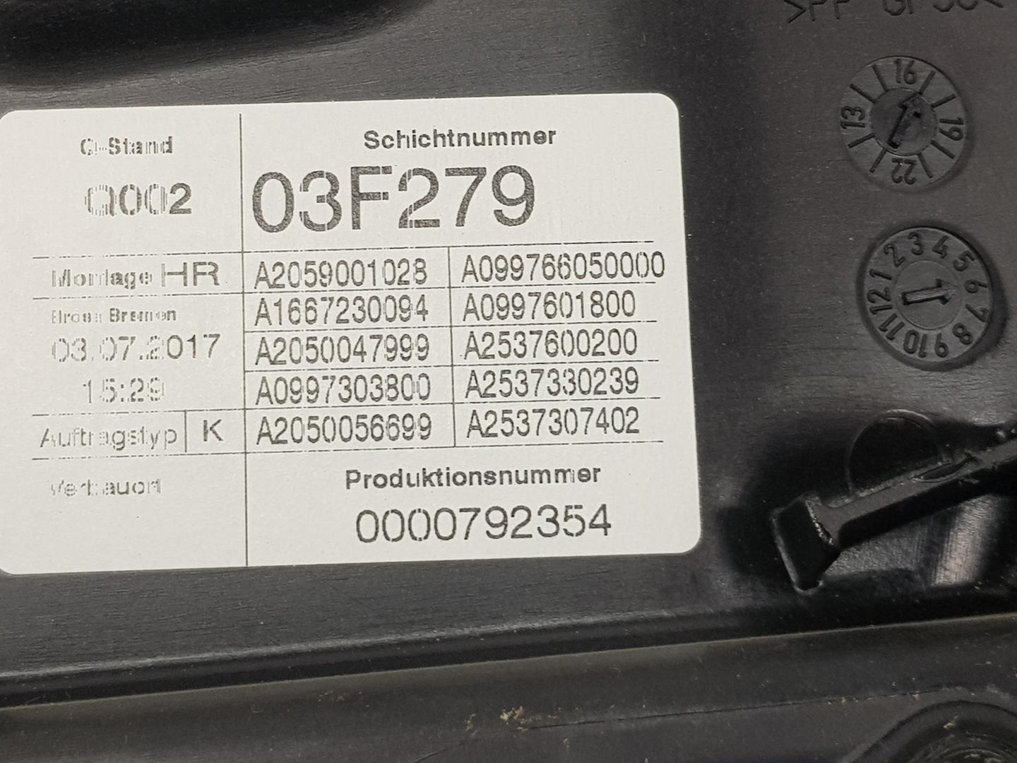 MERCEDES-BENZ GLC 253 (2015-2019) Bakre høyre dør vindusregulator A2537308002,A2139060602 24150306