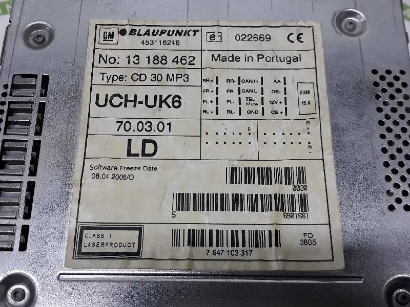 OPEL Astra H (2004-2014) Музичний плеєр без GPS 13188462,CD30MP3 19662433