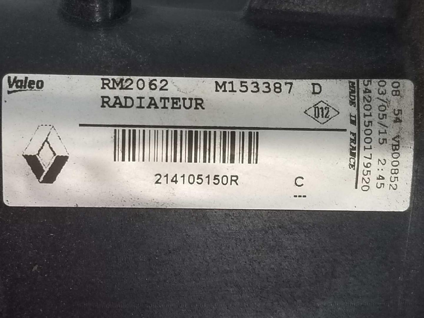 RENAULT Scenic 3 generation (2009-2015) Aušinimo radiatorius 214100002R, 214100002R 19891316