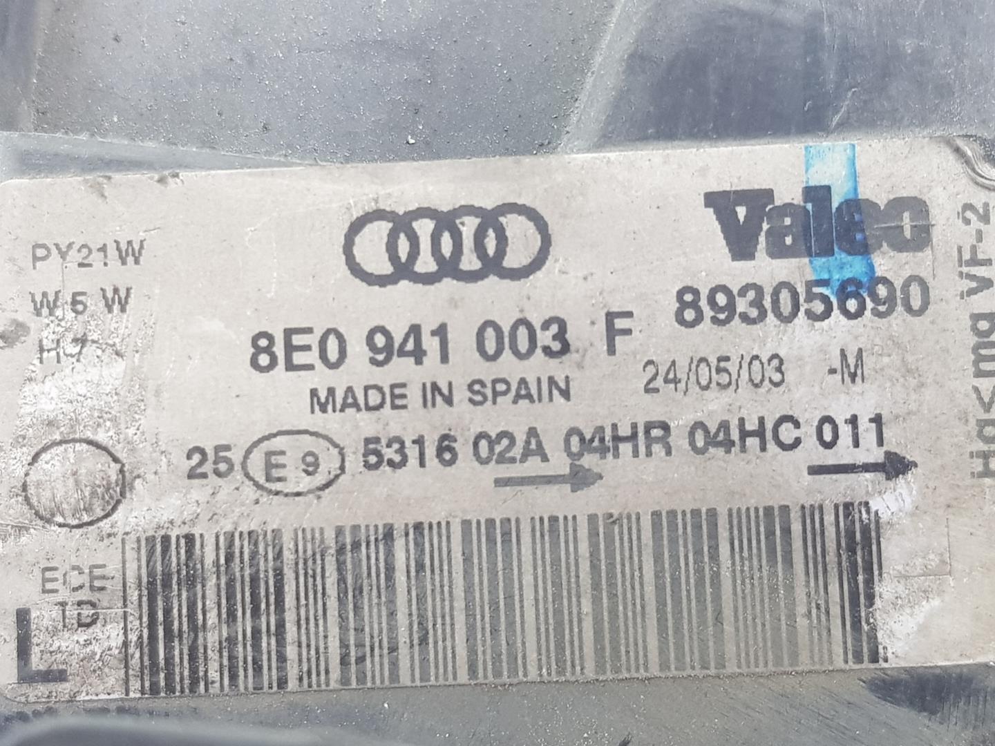 AUDI A4 B6/8E (2000-2005) Bal első fényszóró 8E0941003F,8E0941003F 19655071