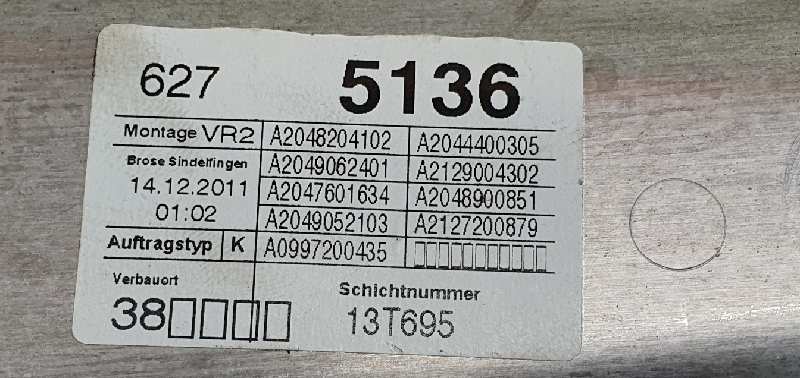 MERCEDES-BENZ C-Class W204/S204/C204 (2004-2015) Front Right Door Window Regulator A2047202079,A2129003906,CONMOTORYMODULO 19757872