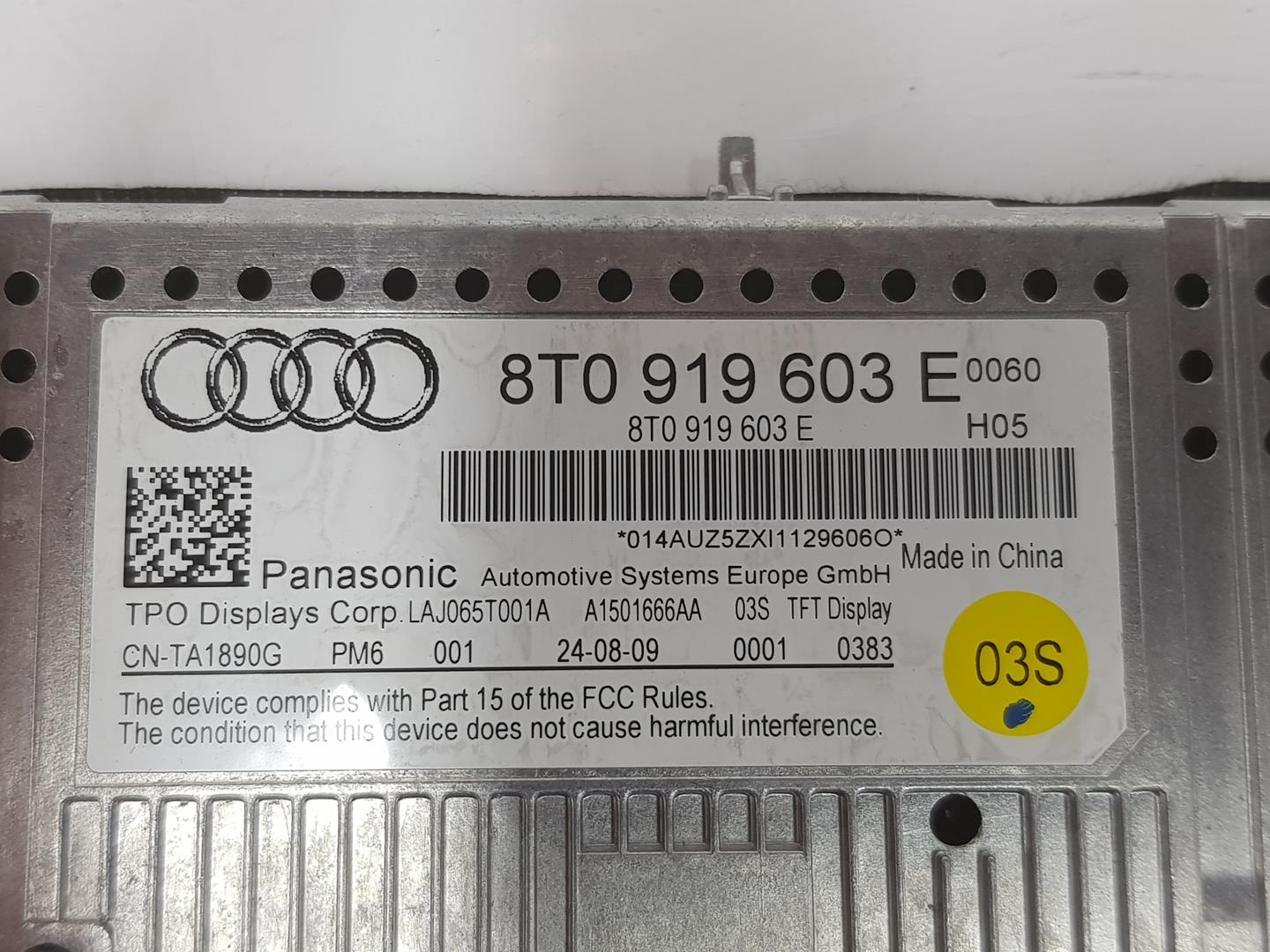 AUDI A5 Sportback C6/4F (2004-2011) Egyéb belső alkatrészek 8T0919603E, 8T0919603E 20580097