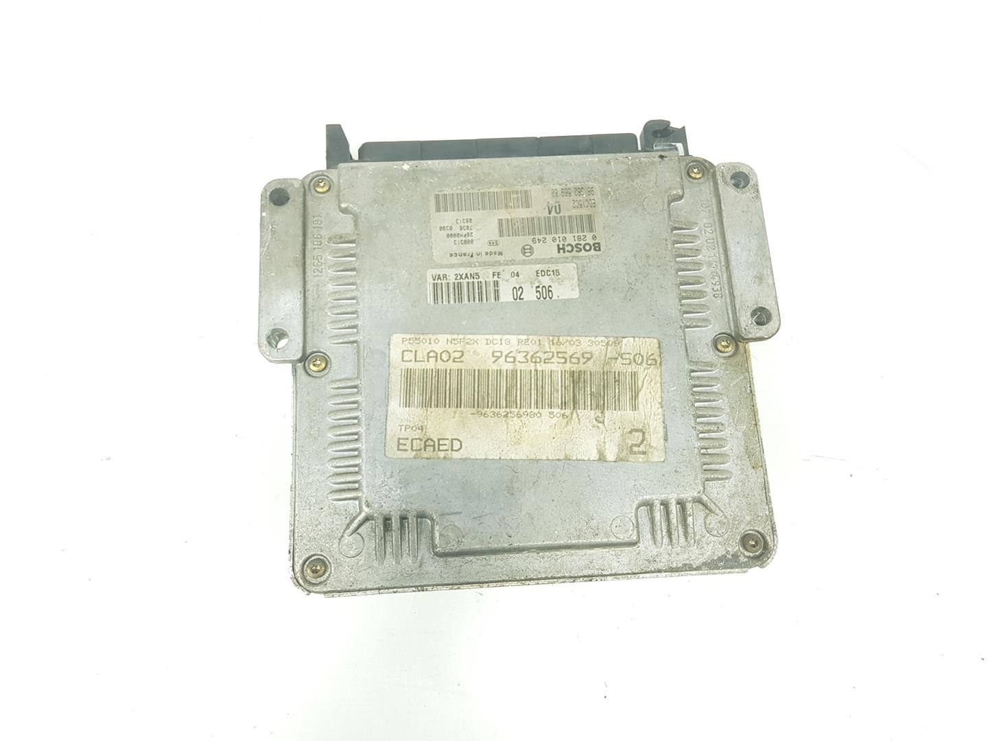 PEUGEOT 306 1 generation (1993-2002) Unitate de control motor 9636256980, 0281010249, EDC15C204 19892422