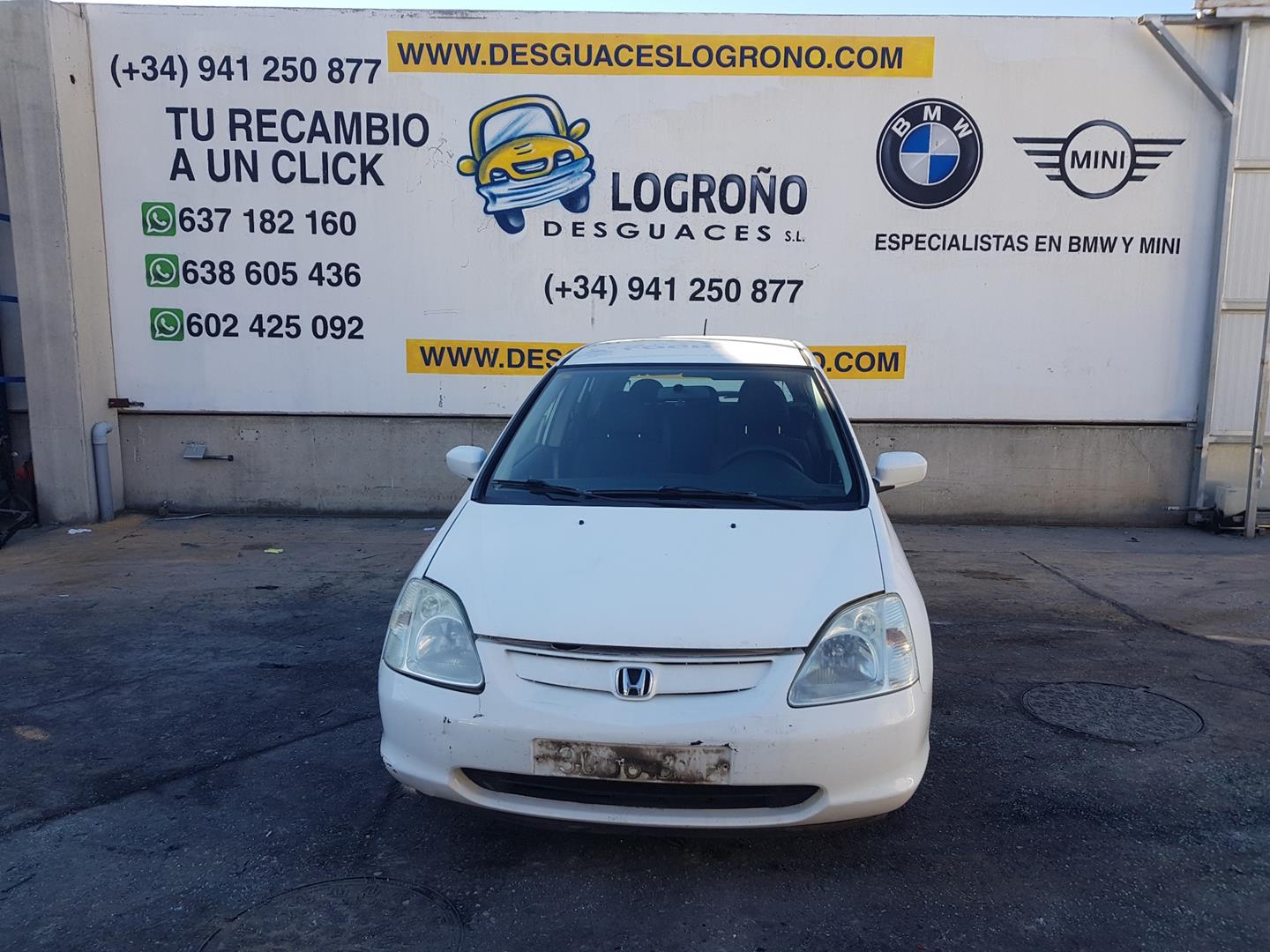 HONDA Civic 7 generation (2000-2005) Стъклоповдигач на задна лява врата 72750S6D003, 72750S6D003, ELEVALUNASCONMOTOR 19866673