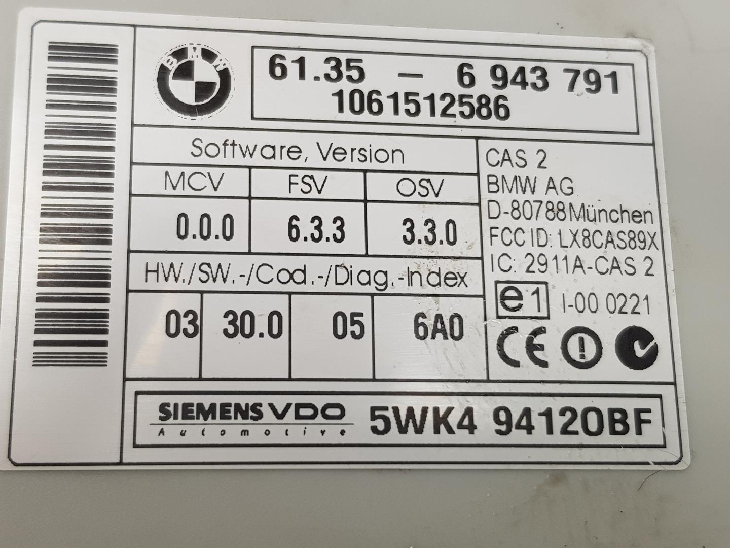 BMW 1 Series E81/E82/E87/E88 (2004-2013) Другие блоки управления 61356943791,6943791 21365073