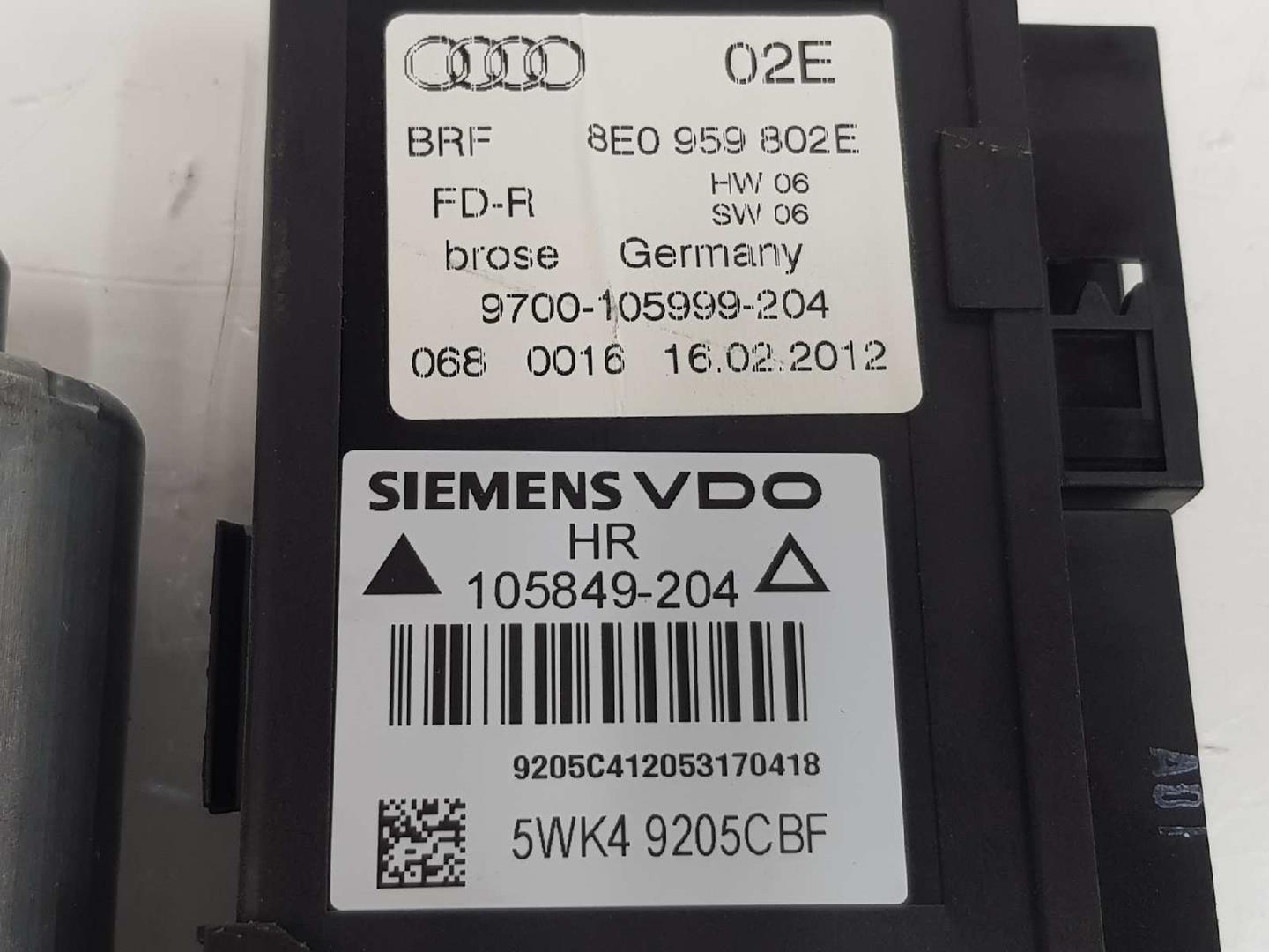 SEAT Exeo 1 generation (2009-2012) Rear Right Door Window Control Motor 8E0959802E,5WK49205CBF105849204,102238XXX0130821766 19906281